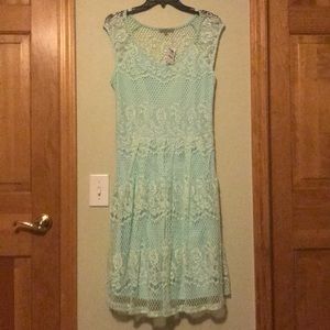 Mint lace dress